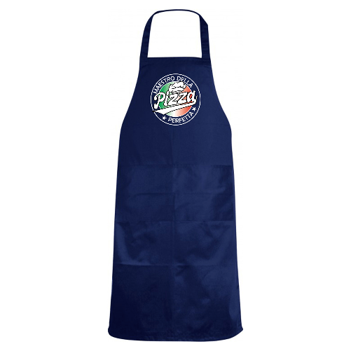 Grembiule da cucina pettorina "MAESTRO DELLA PIZZA", idea regalo per pizzaioli, cuochi pizza ristorante Nero